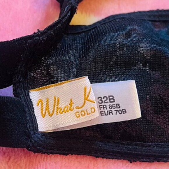 EUC What Katie Did 50s Lulu Noir Black lace Bullet Bra 32B - Picture 8 of 9